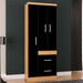 Guarda-Roupa Solteiro Milão 3 Portas 2 Gavetas Damasco/Preto - Poquema