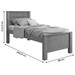 Cama Solteiro Athenas Amêndoa Clean - Móveis Lopas