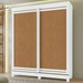 Guarda-Roupa Solteiro Lani 2 Portas 2 Gavetas  Branco/Amêndoa Clean - Móveis Lopas