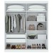 Guarda-Roupa Solteiro Lani 2 Portas 2 Gavetas  Branco/Amêndoa Clean - Móveis Lopas