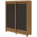 Guarda-Roupa Solteiro Lani 2 Portas 2 Gavetas Amêndoa/Preto Fosco - Móveis Lopas