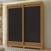 Guarda-Roupa Solteiro Lani 2 Portas 2 Gavetas Amêndoa/Preto Fosco - Móveis Lopas