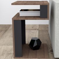 Mesa de Canto Mes4001 Nogueira/Preto - Appunto