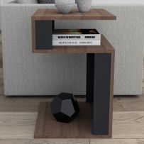 Mesa de Canto Mes4001 Nogueira/Preto - Appunto