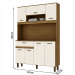Cozinha Compacta 7 Portas 1 Gaveta B114 Nature/Off White - Briz