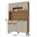 Cozinha Compacta 7 Portas 1 Gaveta B114 Rústico/Cristal - Briz