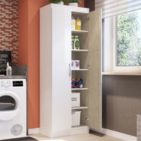 Armário Multiuso Mauí 2 Portas 5 Prateleiras 4090 Branco - Doripel