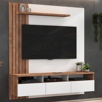 Painel para TV Até 65 Polegadas 3 Gavetas Solanum/Branco Bp1065 - Foscarini