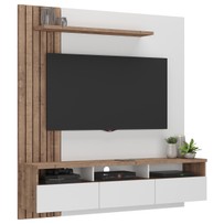Painel para TV Até 65 Polegadas 3 Gavetas Solanum/Branco Bp1065 - Foscarini