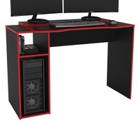 Mesa Gamer Xidi para 2 Monitores 1 Nicho Preto/Vermelho - Politorno