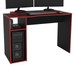 Mesa Gamer Xidi para 2 Monitores 1 Nicho Preto/Vermelho - Politorno