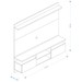 Painel para TV Até 65 Polegadas Dallas 2 Portas 3 Prateleiras Itauba/Off White - Irm Móveis