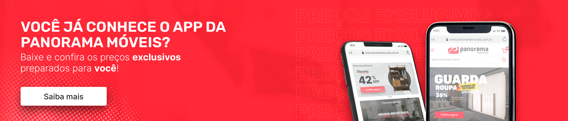 Aproveite os preços exclusivos em nosso APP