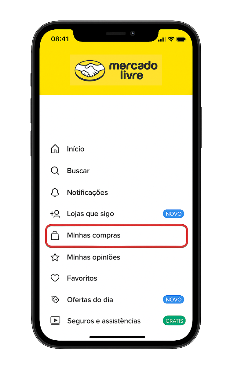 Tela de Compras Mercado Livre