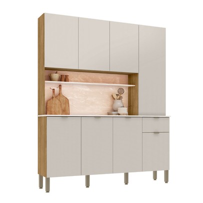 Cozinha Compacta Slow 8 Portas 1 Gaveta Soft - Kits Paraná
