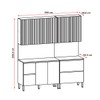 Cozinha Compacta Art 8 Portas 3 Gavetas Freijó/ártico - Kits Paraná