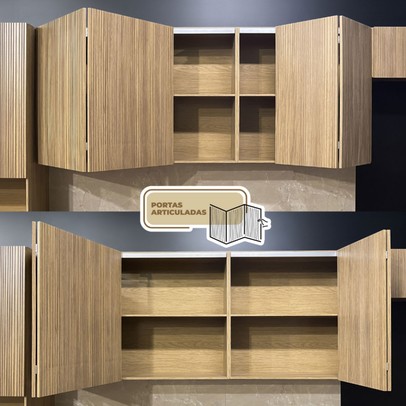 Cozinha Compacta Art 8 Portas 3 Gavetas Freijó/ártico - Kits Paraná