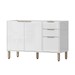 Balcão de Cozinha para Pia 120 Cm Glória 3 Portas 2 Gavetas Branco Neve - Mx Móveis