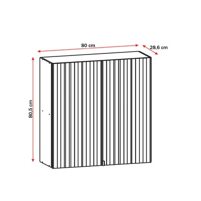 Armário Aéreo Cozinha 80 Cm Art 1 Porta Articulada Freijó - Kits Paraná