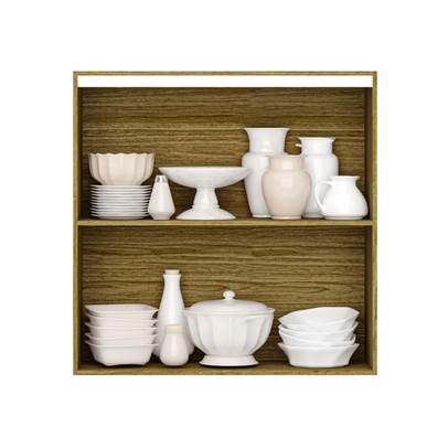 Armário Aéreo Cozinha 80 Cm Art 1 Porta Articulada Freijó - Kits Paraná