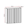 Armário Aéreo Cozinha 80 Cm Art 1 Porta Articulada Freijó/Soft - Kits Paraná