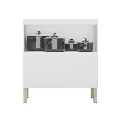 Balcão de Cozinha 80 Cm Art 1 Porta 1 Gaveta 3016 Branco/ártico - Kits Paraná