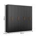 Guarda-Roupa Casal Holanda 8 Portas 4 Gavetas Preto - Maxel