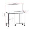 Balcão de Cozinha 120 Cm Art 3 Portas 2 Gavetas Branco/ártico - Kits Paraná