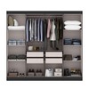 Guarda-Roupa Casal Liberdade 8 Portas 4 Gavetas Preto - Pnr Móveis