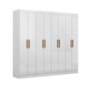 Guarda-Roupa Casal Liberdade 8 Portas 4 Gavetas Branco - Pnr Móveis