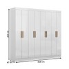Guarda-Roupa Casal Liberdade 8 Portas 4 Gavetas Branco - Pnr Móveis