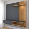 Painel para TV Até 60 Polegadas Caribe 1 Porta 1 Prateleira Preto Fosco/Noce - Panorama Móveis