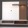 Painel para TV Até 60 Polegadas Caribe 1 Porta 1 Prateleira Off White/Nogueira Real - Panorama Móveis