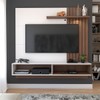 Painel para TV Até 60 Polegadas Caribe 1 Porta 1 Prateleira Off White/Nogueira Real - Panorama Móveis