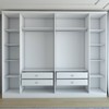 Guarda-Roupa Casal Velar 6 Portas 4 Gavetas Neve - Panorama Móveis