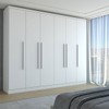 Guarda-Roupa Casal Velar 6 Portas 4 Gavetas Neve - Panorama Móveis