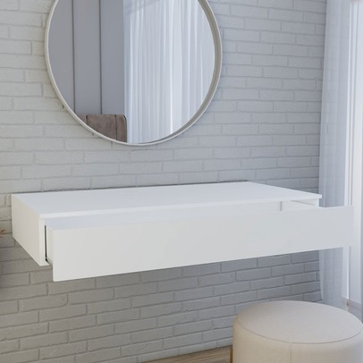 Penteadeira Suspensa Miss 1 Gaveta Branco - Panorama Móveis