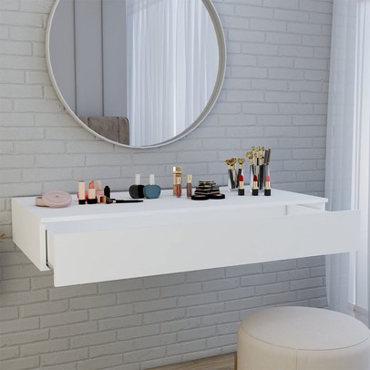 Penteadeira Suspensa Miss 1 Gaveta Branco - Panorama Móveis