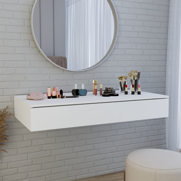 Penteadeira Suspensa Miss 1 Gaveta Branco - Panorama Móveis