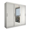 Guarda-Roupa Casal Kate 3 Portas 2 Gavetas com Espelho Branco - Panorama Móveis