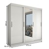 Guarda-Roupa Casal Kate 3 Portas 2 Gavetas com Espelho Branco - Panorama Móveis