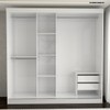 Guarda-Roupa Casal Kate 3 Portas 2 Gavetas com Espelho Branco - Panorama Móveis