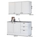 Cozinha Americana Compacta Califórnia 5 Portas 3 Gavetas Branco - Panorama Móveis