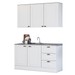Cozinha Americana Compacta Califórnia 5 Portas 3 Gavetas Branco - Panorama Móveis