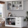 Cozinha Americana Compacta Califórnia 5 Portas 3 Gavetas Branco - Panorama Móveis