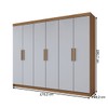 Guarda-Roupa Casal Aurora 6 Portas 2 Gavetas Marrocos/Off White - Panorama Móveis