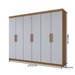 Guarda-Roupa Casal Aurora 6 Portas 2 Gavetas Marrocos/Off White - Panorama Móveis