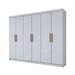 Guarda-Roupa Casal Aurora 6 Portas 2 Gavetas Branco Neve - Panorama Móveis