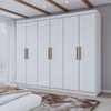 Guarda-Roupa Casal Aurora 6 Portas 2 Gavetas Branco Neve - Panorama Móveis