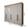 Guarda-Roupa Casal Manhattan 6 Portas 2 Gavetas Marrocos/Off White - Panorama Móveis